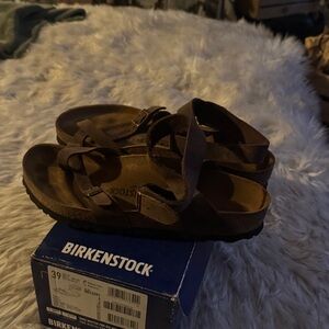Birkenstock Dark Brown Strappy Sandals